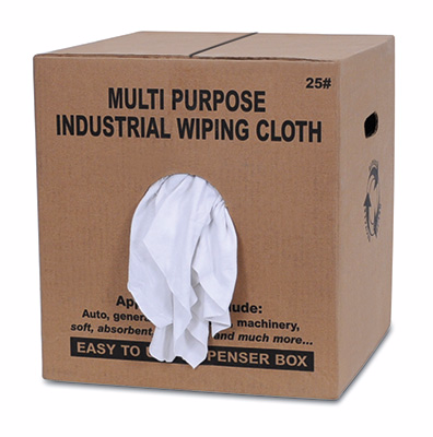 Mixed White Recycled Rags - 25 lbs Box